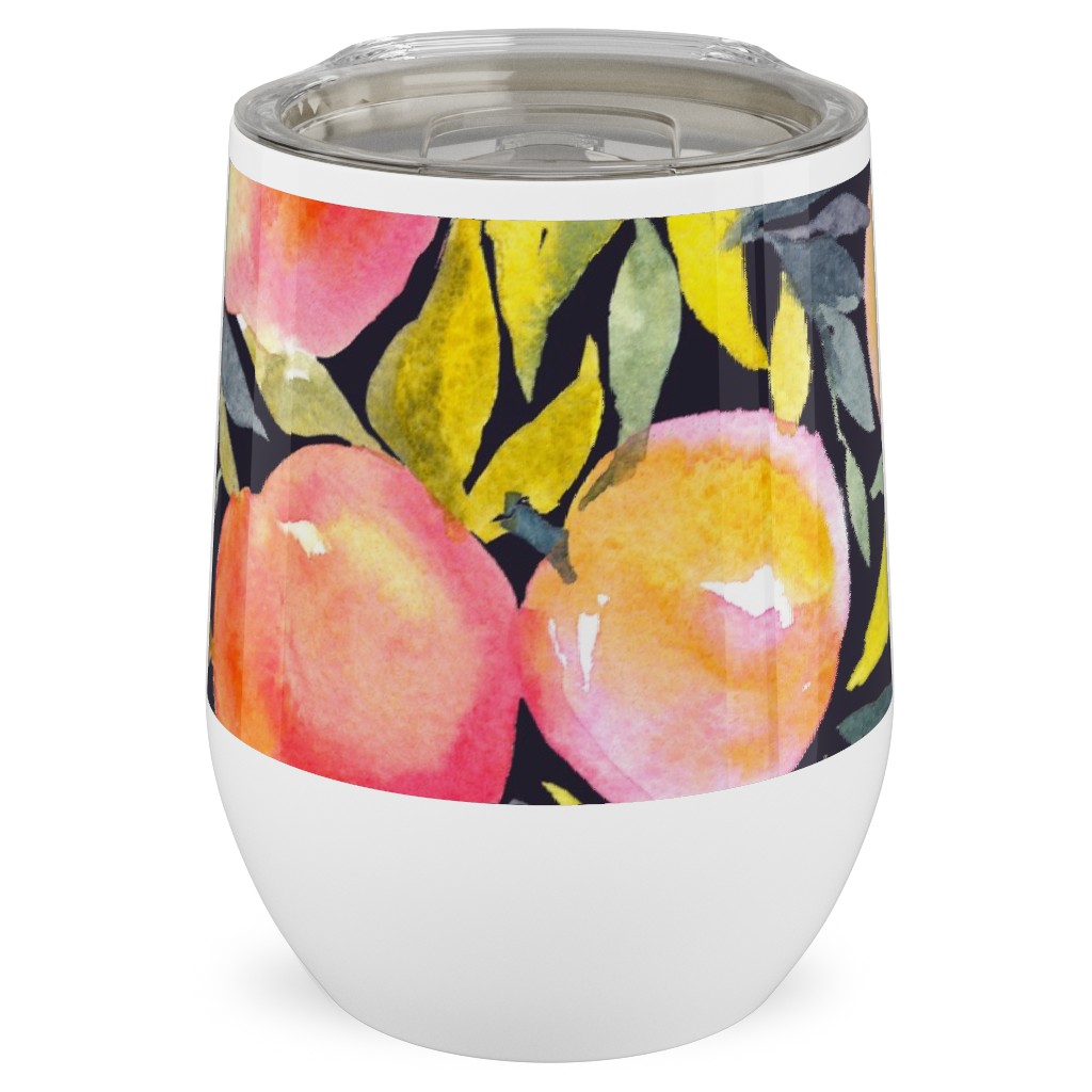 Fragrant Peaches - Multi Stainless Steel Travel Tumbler, 12oz, Multicolor