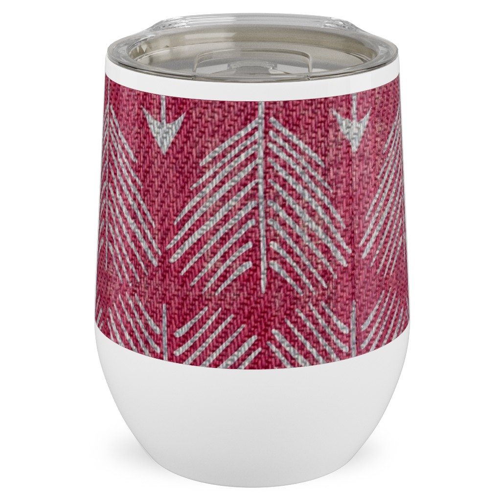 Django Arrows Stainless Steel Travel Tumbler, 12oz, Pink