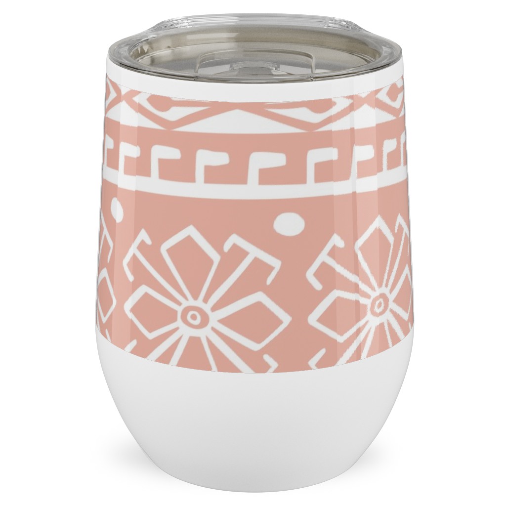 Grand Bazaar - Blush Pink Stainless Steel Travel Tumbler, 12oz, Pink