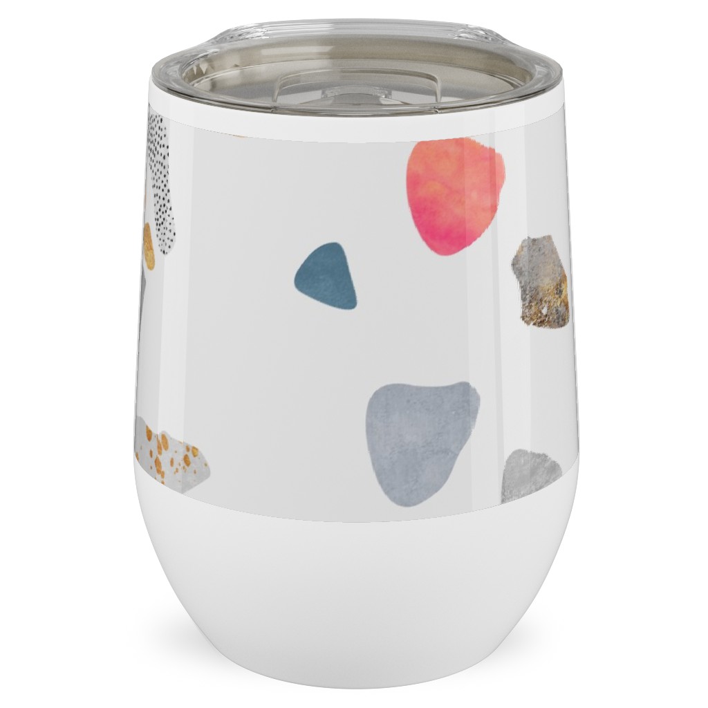 Terrazzo Treasure - Multi Stainless Steel Travel Tumbler, 12oz, Multicolor