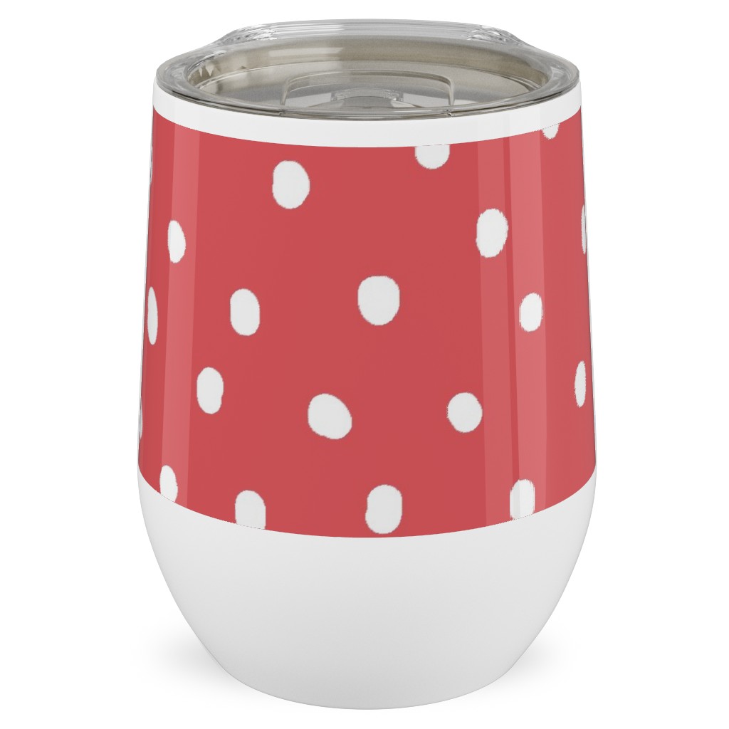 It's Snowing Stainless Steel Travel Tumbler, 12oz, Red, Flamingo