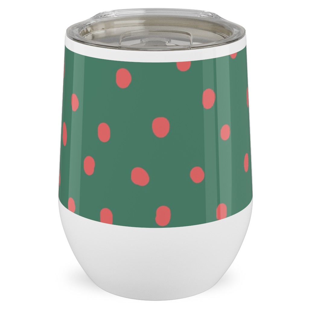 It's Snowing Stainless Steel Travel Tumbler, 12oz, Green, Fern