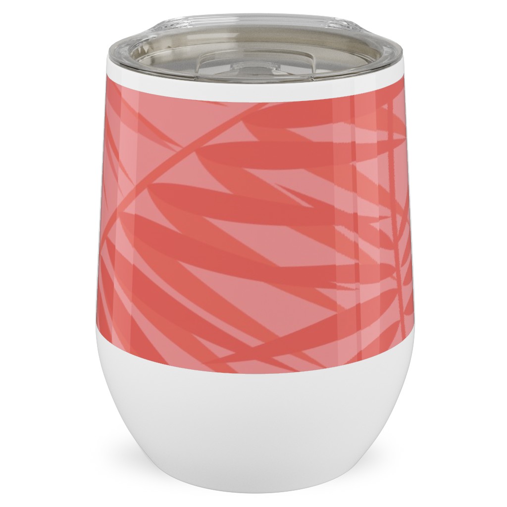 Tropical - Coral Stainless Steel Travel Tumbler, 12oz, Pink