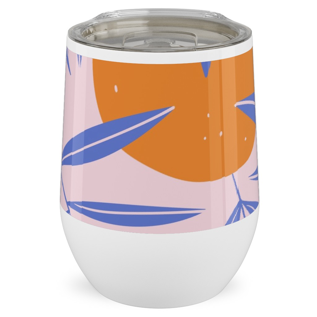 Pop Art Grapefruits - Multi Stainless Steel Travel Tumbler, 12oz, Orange