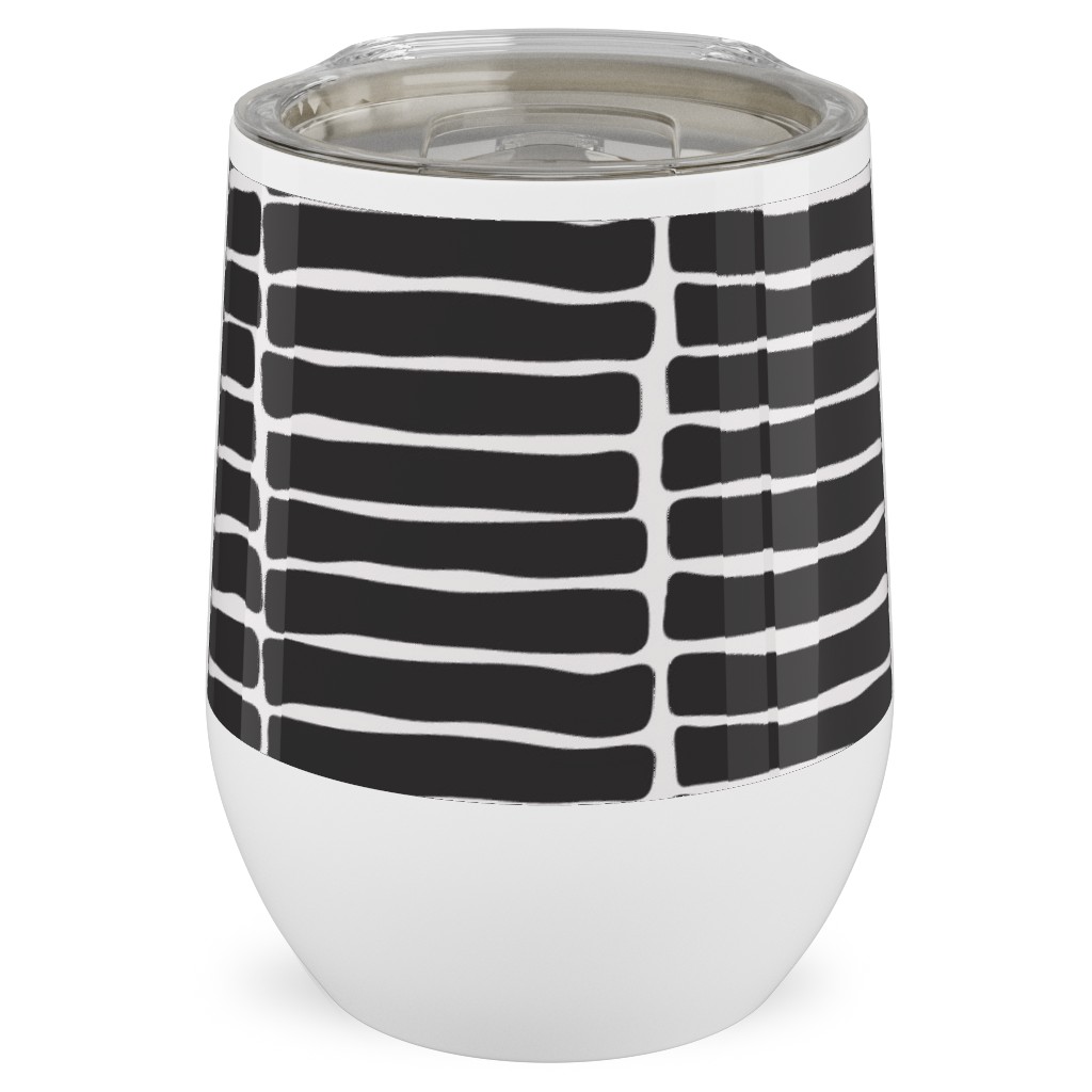 Chunky Stack - Inky Stainless Steel Travel Tumbler, 12oz, Black