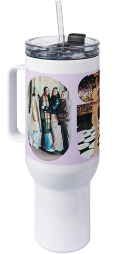 Connected Frames 40oz Tumbler with Handle, 40oz, Purple