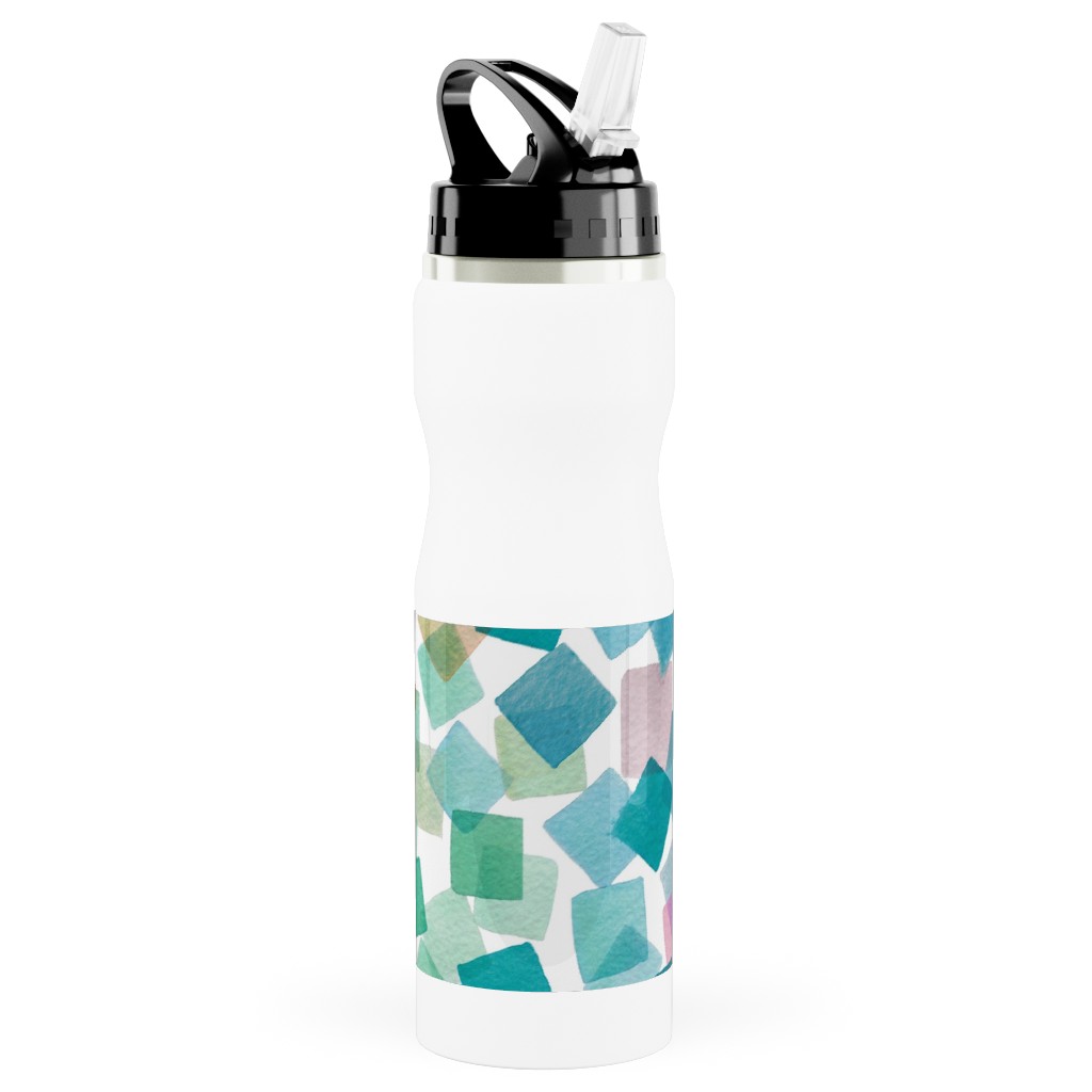 Confetti Party - Spring Pastel Stainless Steel Water Bottle with Straw, 25oz, With Straw, Multicolor