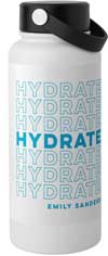 hydrate stainless steel wide mouth water bottle