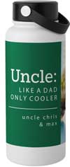 the coolest uncle stainless steel wide mouth water bottle