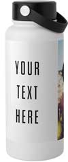 your text here photo stainless steel wide mouth water bottle