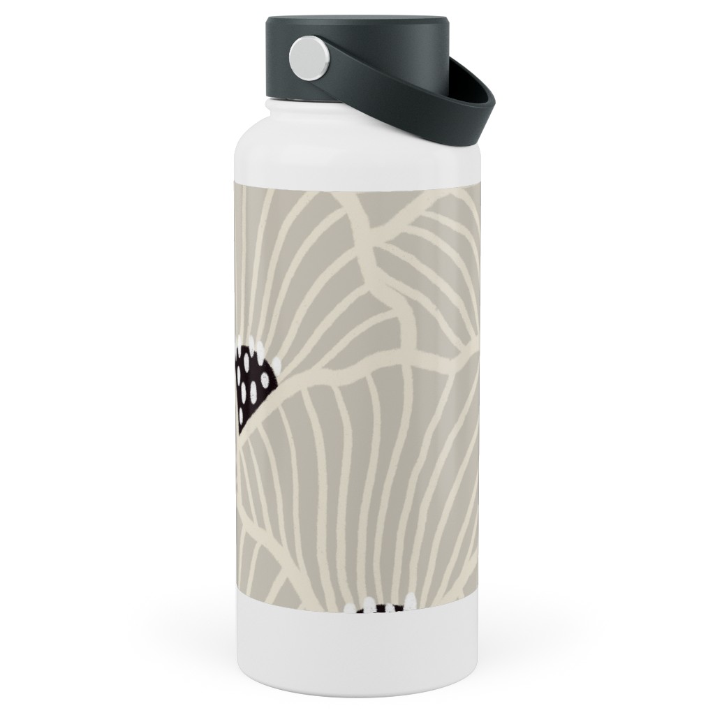 San Diego - Neutral Stainless Steel Wide Mouth Water Bottle, 30oz, Wide Mouth, Beige, Pearl