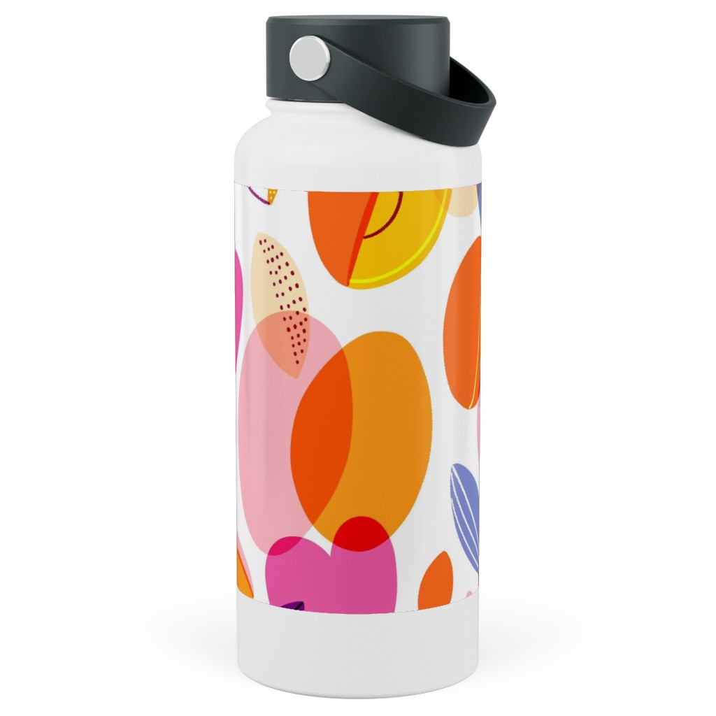 I Love Summer Fruit - Multi Stainless Steel Wide Mouth Water Bottle, 30oz, Wide Mouth, Multicolor