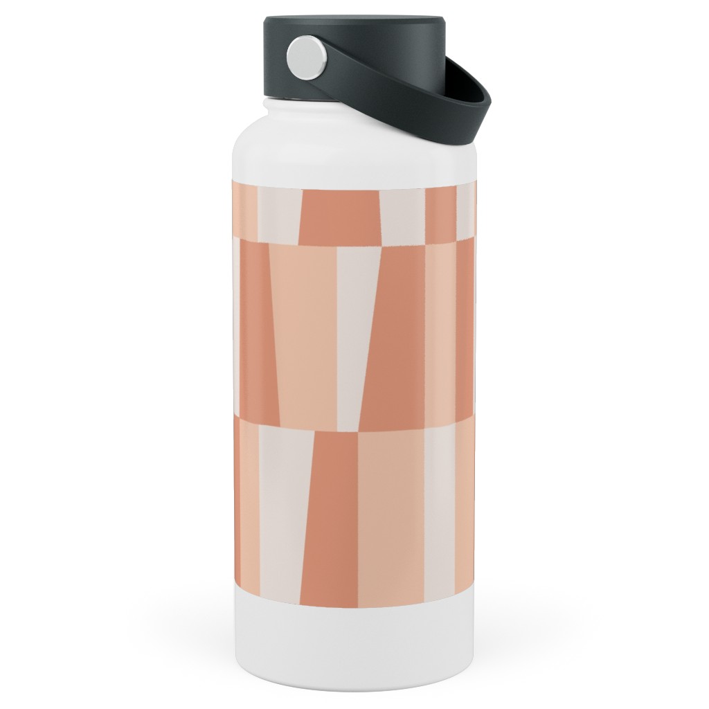 Collage Tiles - Orange Stainless Steel Wide Mouth Water Bottle, 30oz, Wide Mouth, Orange