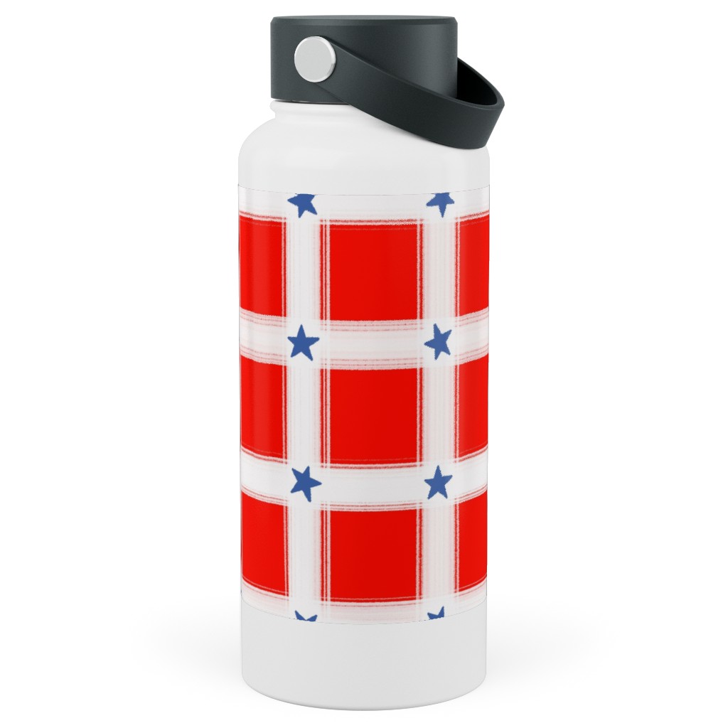 Star Plaid Stainless Steel Wide Mouth Water Bottle Shutterfly