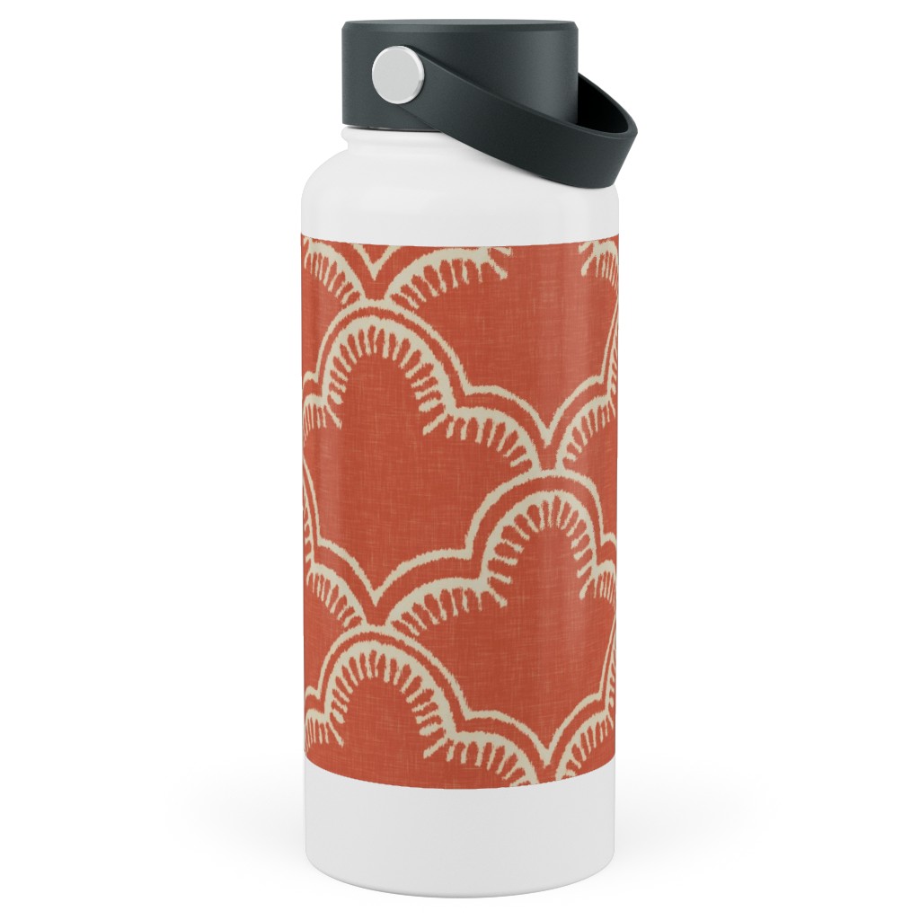 Tangier Stainless Steel Wide Mouth Water Bottle, 30oz, Wide Mouth, Orange, Fawn