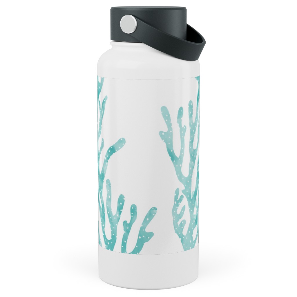Coral Mermaid Stainless Steel Wide Mouth Water Bottle, 30oz, Wide Mouth, Blue, Catalina
