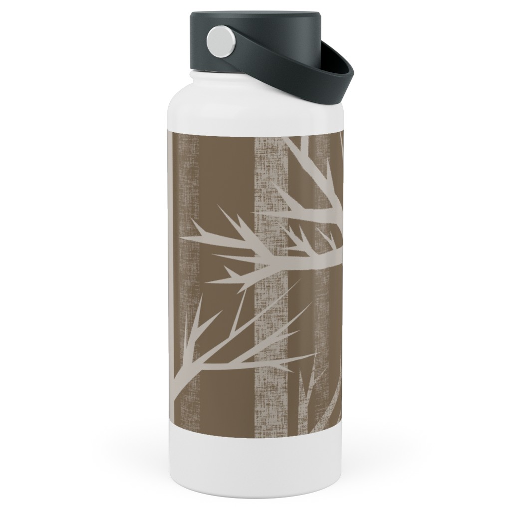 Winter Woods - Fawn Stainless Steel Wide Mouth Water Bottle, 30oz, Wide Mouth, Brown, Brown