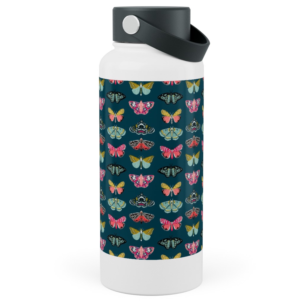 Lavender Butterfly Hydro Flask Custom Painted 