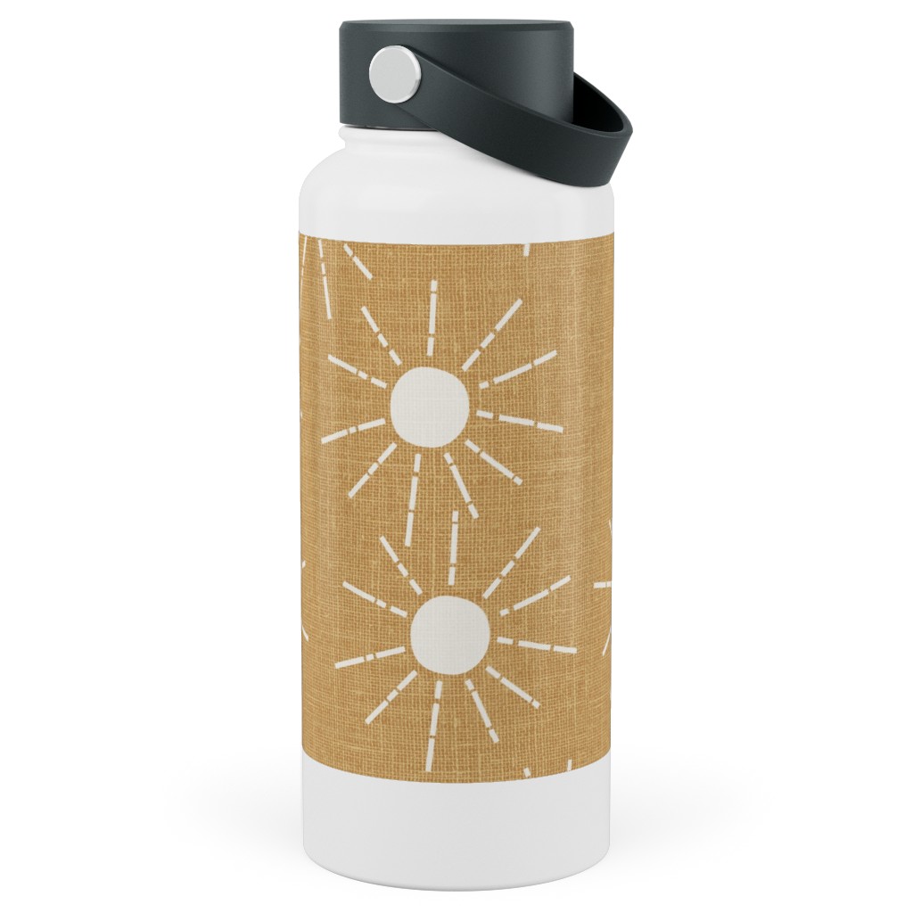 Summer Sunshine - Mustard Yellow Stainless Steel Wide Mouth Water Bottle, 30oz, Wide Mouth, Yellow, Classic Yellow