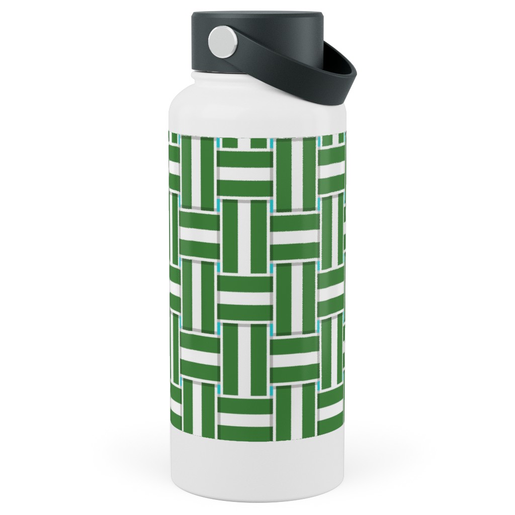 Chaise Lounge - Green Stainless Steel Wide Mouth Water Bottle, 30oz, Wide Mouth, Green