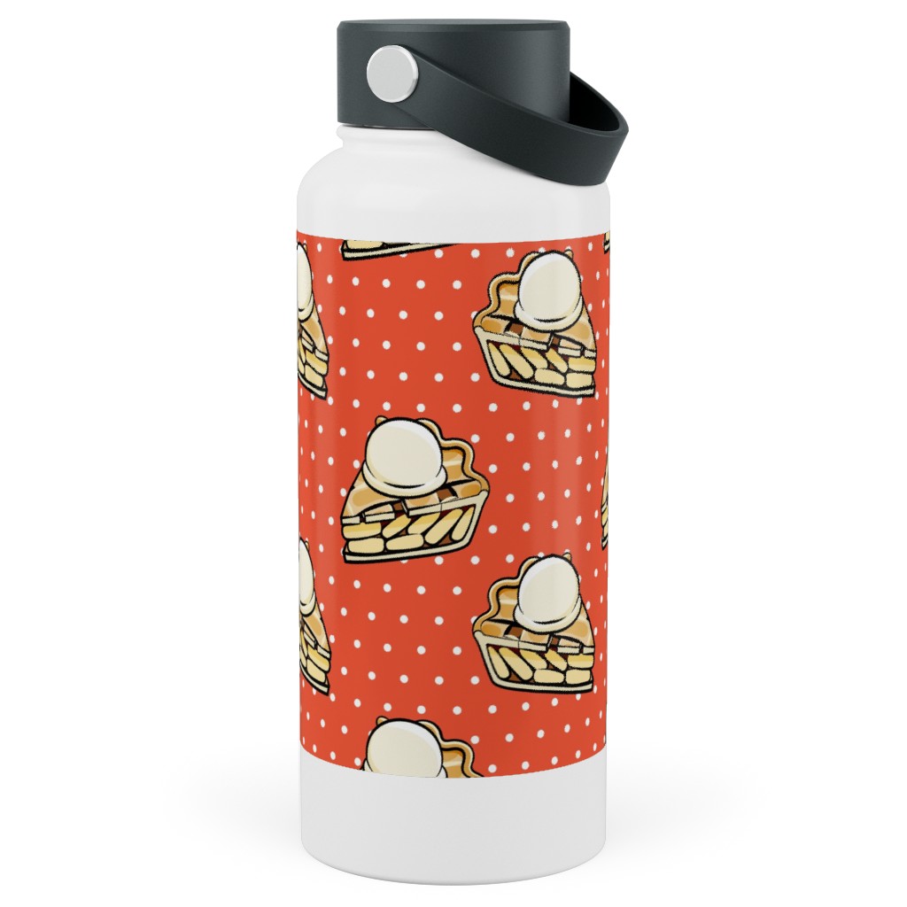Apple Pie  La Mode - Orange Stainless Steel Wide Mouth Water Bottle, 30oz, Wide Mouth, Orange, Orange