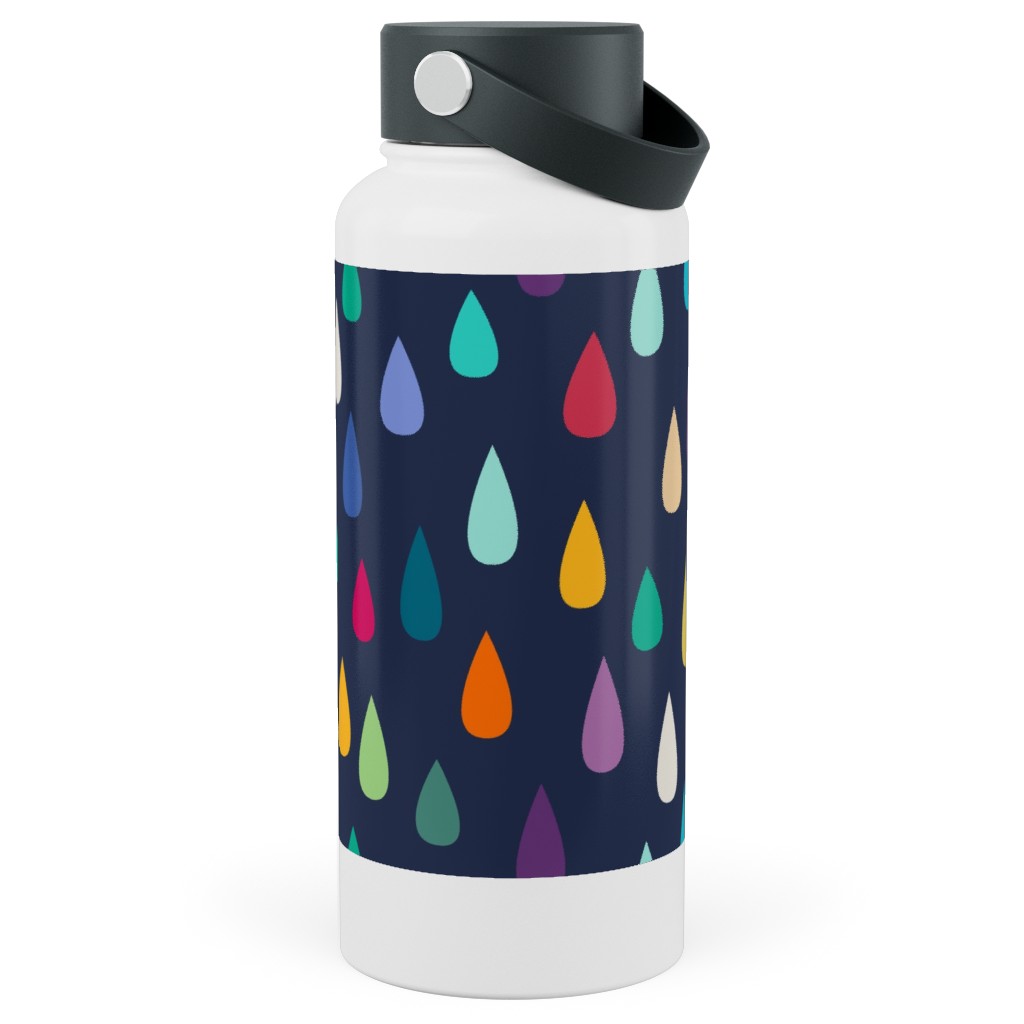 Simple Collage Stainless Steel Water Bottle with Straw by Shutterfly