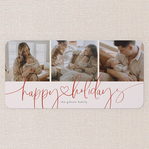 Stylish Pink Holiday Card