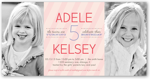 twin invitations