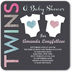 cheap twin baby shower invitations