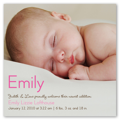 Baby Girl Name Birth Announcement by 