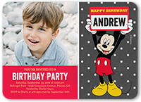 disney mickey mouse name birthday invitation 5x7 flat