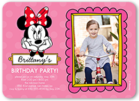 disney minnie mouse dots birthday invitation 5x7 flat