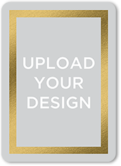 upload your own foil design portrait birthday invitation 5x7 flat