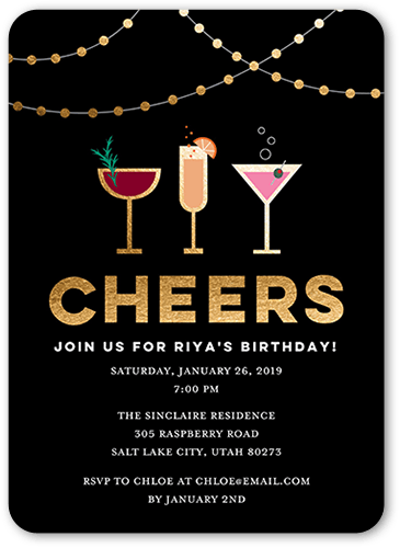 Shimmer Birthday Invitations
