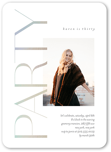 Contemporary Birthday Invitations