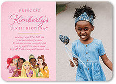 disney princess birthday birthday invitation