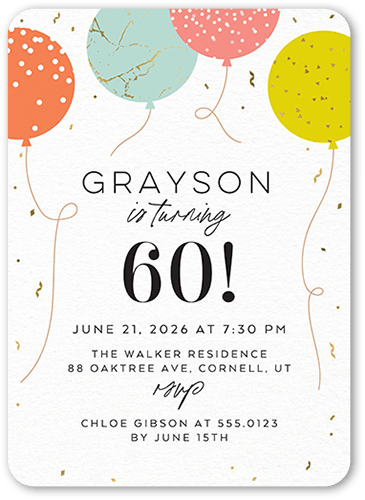 Orange Birthday Invitations