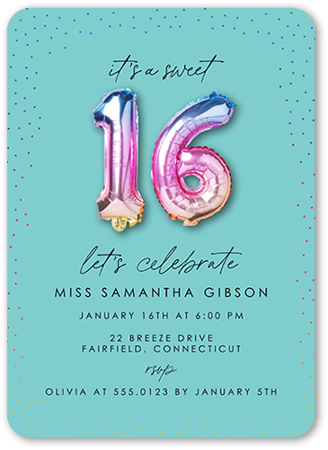 16th birthday invitations discount