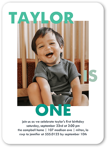 Essential Embellishment Birthday Invitation, White, none, 5x7 Flat, Standard Smooth Cardstock, Rounded, White