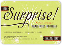 its a surprise birthday invitation 5x7 flat