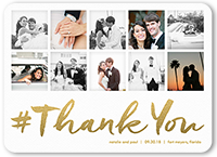 hashtag thank you thank you card 5x7 flat