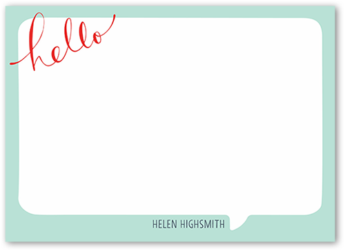 Bubble Hello Thank You Card, Green, 100% Recycled Cardstock , Square