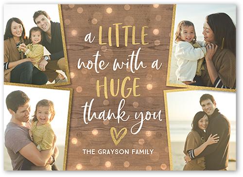 Huge Appreciation Thank You Card, Brown, 5x7, Standard Smooth Cardstock, Square