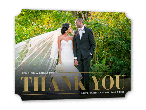 Gold Wedding Thank You Cards