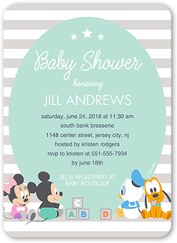 baby mickey baby shower invitations