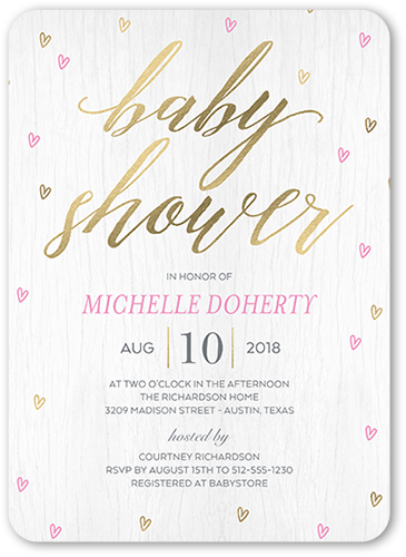 raining love girl 5x7 custom baby shower invitations  shutterfly