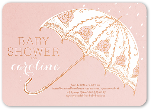 Umbrella Arrival Baby Shower Invitation Cards Shutterfly