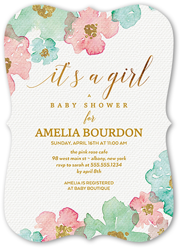 Floral Design For Invitation Card