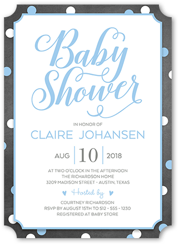 Confetti Delight Boy Baby Shower Invitation