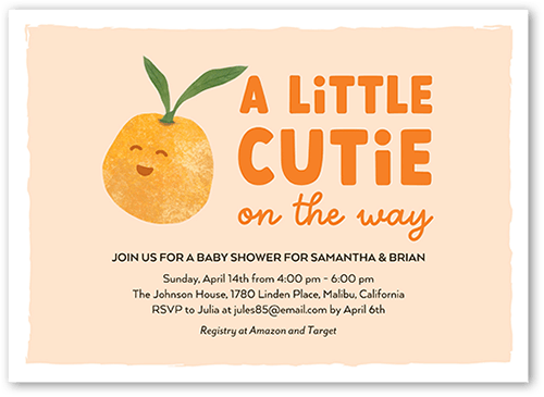 Little cutie store baby shower invitations